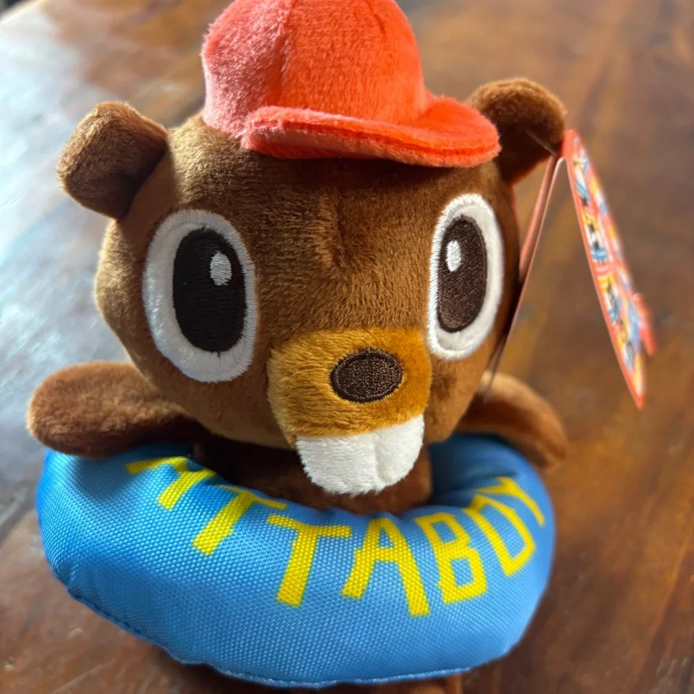 Bark Lil Bucky Beaver Plush Squeaker Crinkle Dog Toy Camp Ittaboy Medium 210276